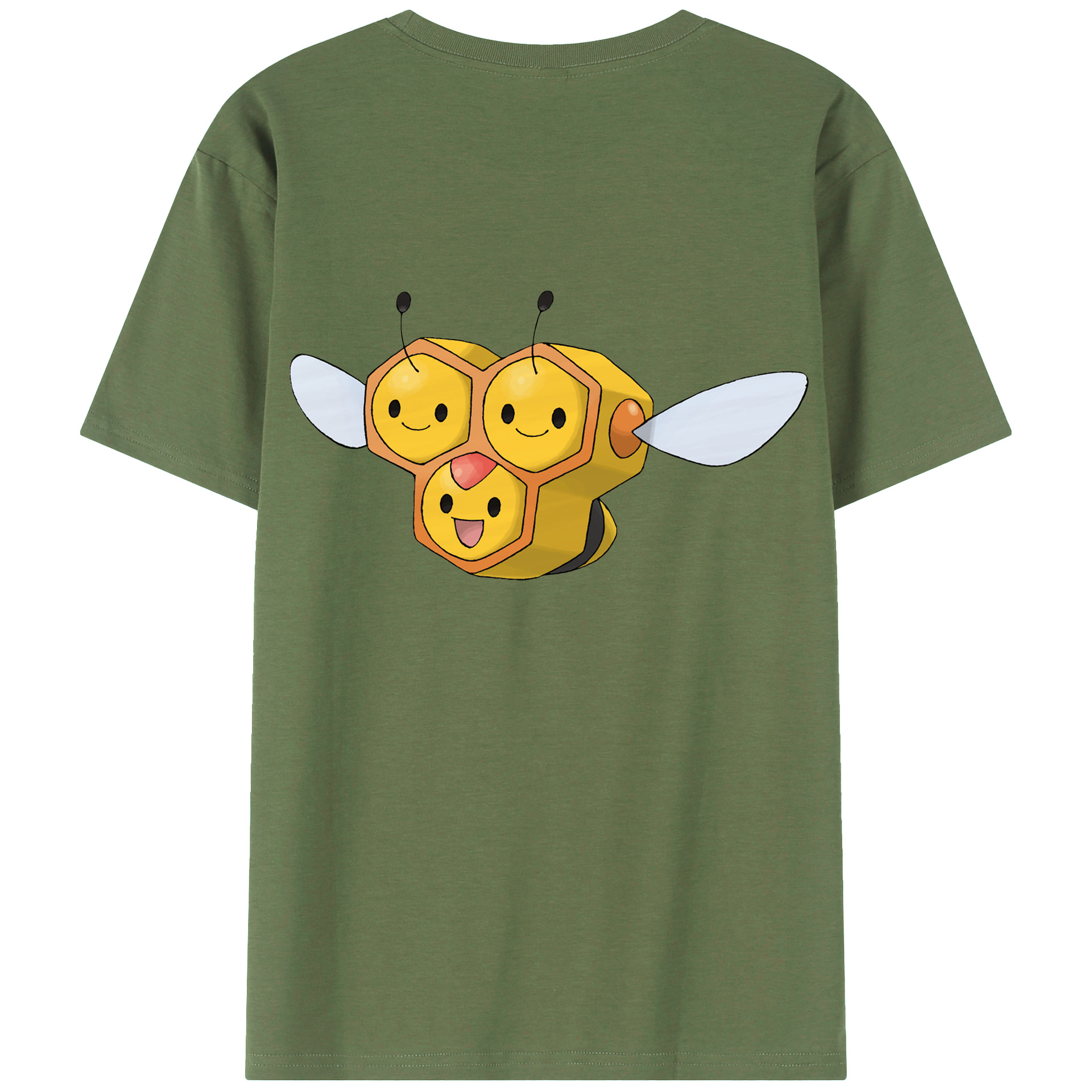 （画像用） ポケットモンスター Pokémon 綿100％ メンズ半袖Tシャツ（バックプリント） 通気性